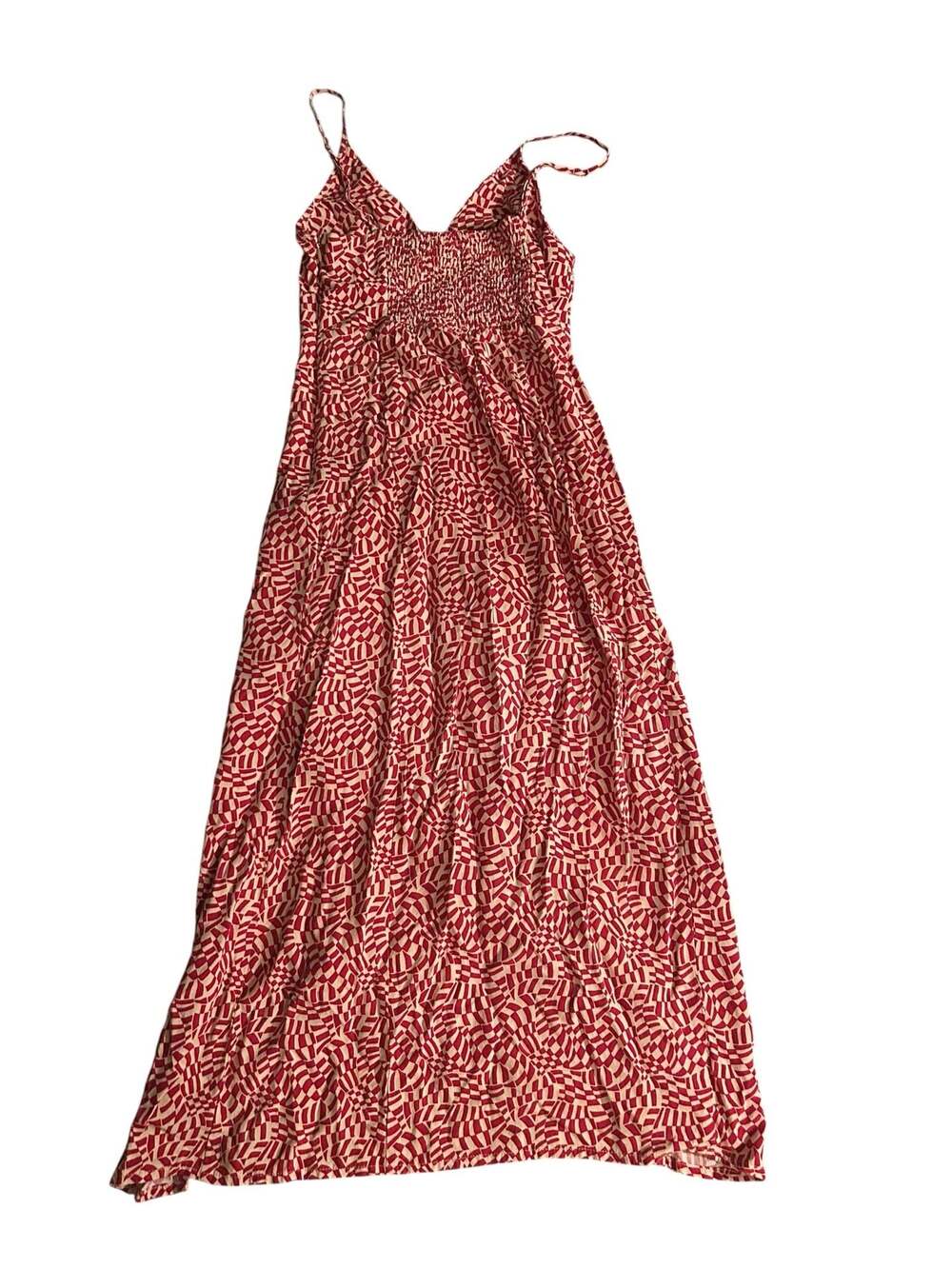 Urban Outfitters Red Geometric Print Button-Front Maxi Dress Size XS - Picture 5 of 5